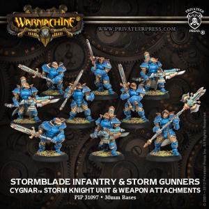 Cygnar Signature Troops - Stormblade Infantry and StormGunners Attachment